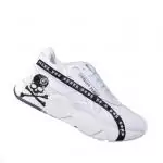 nouvelle chaussure philipp plein sport blanc cuir de vachette skull